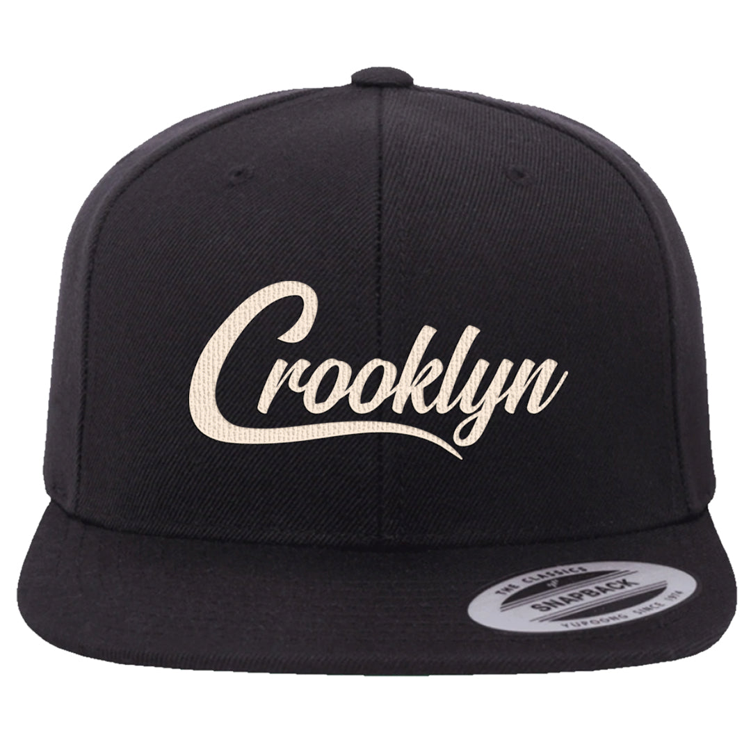 Dark Brown Retro High 1s Snapback Hat | Crooklyn, Black