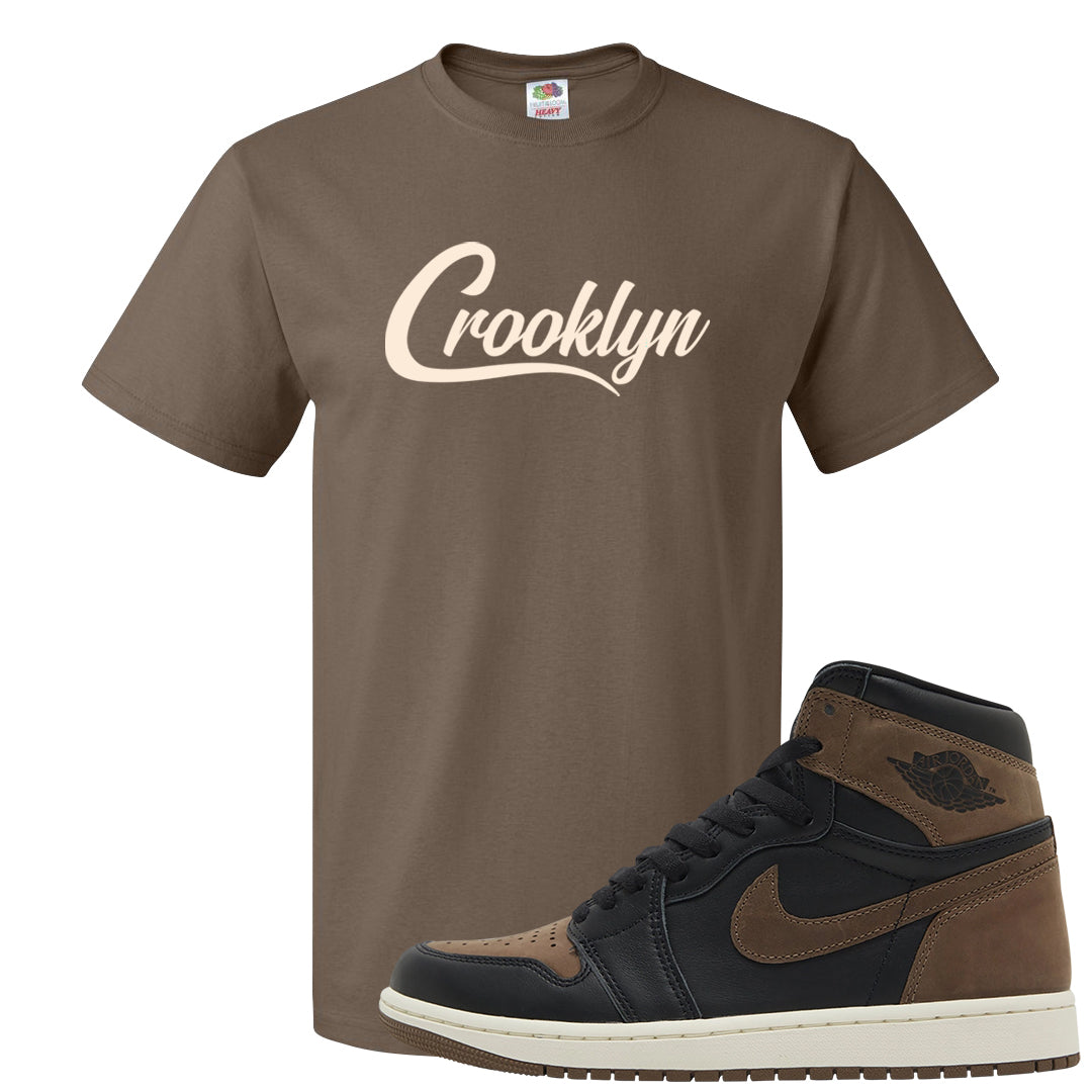 Dark Brown Retro High 1s T Shirt | Crooklyn, Chocolate