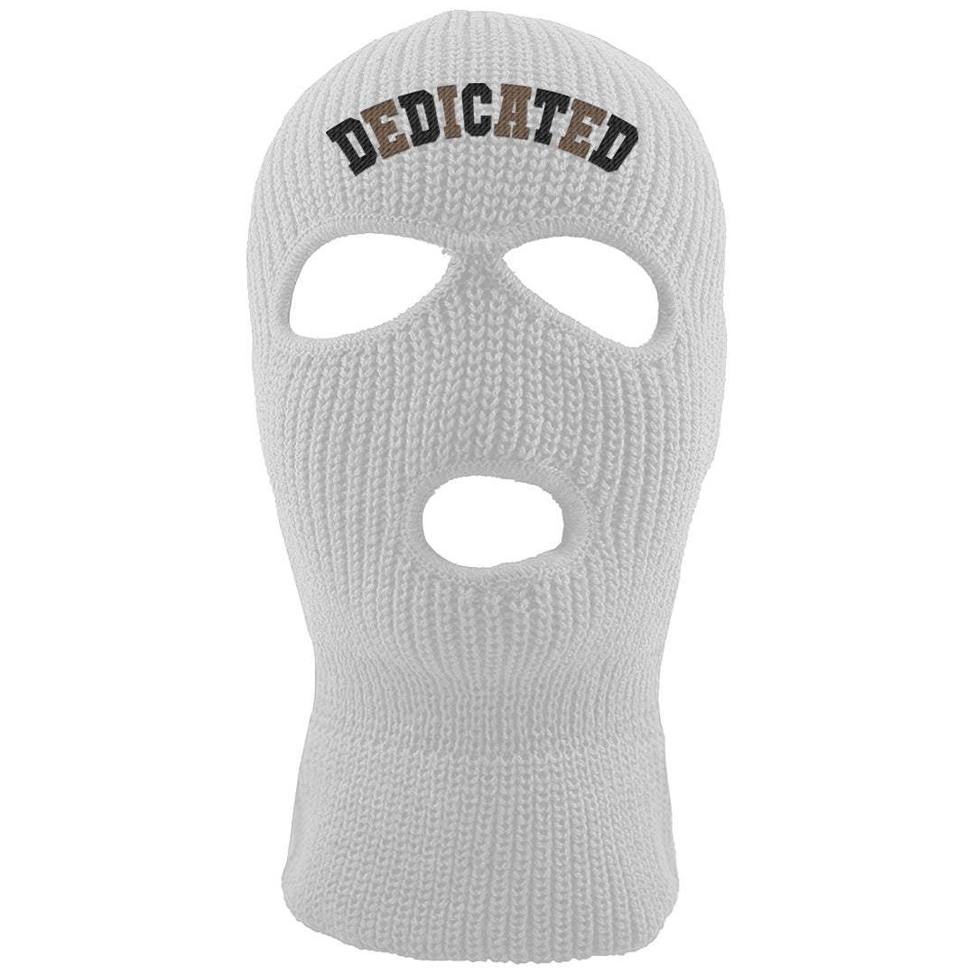 Dark Brown Retro High 1s Ski Mask | Dedicated, White