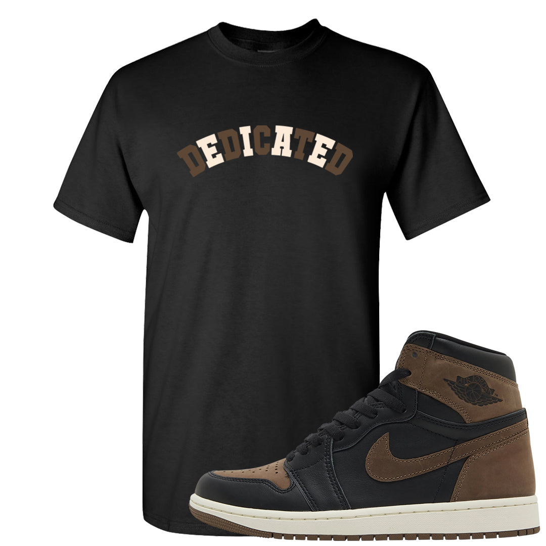 Dark Brown Retro High 1s T Shirt | Dedicated, Black
