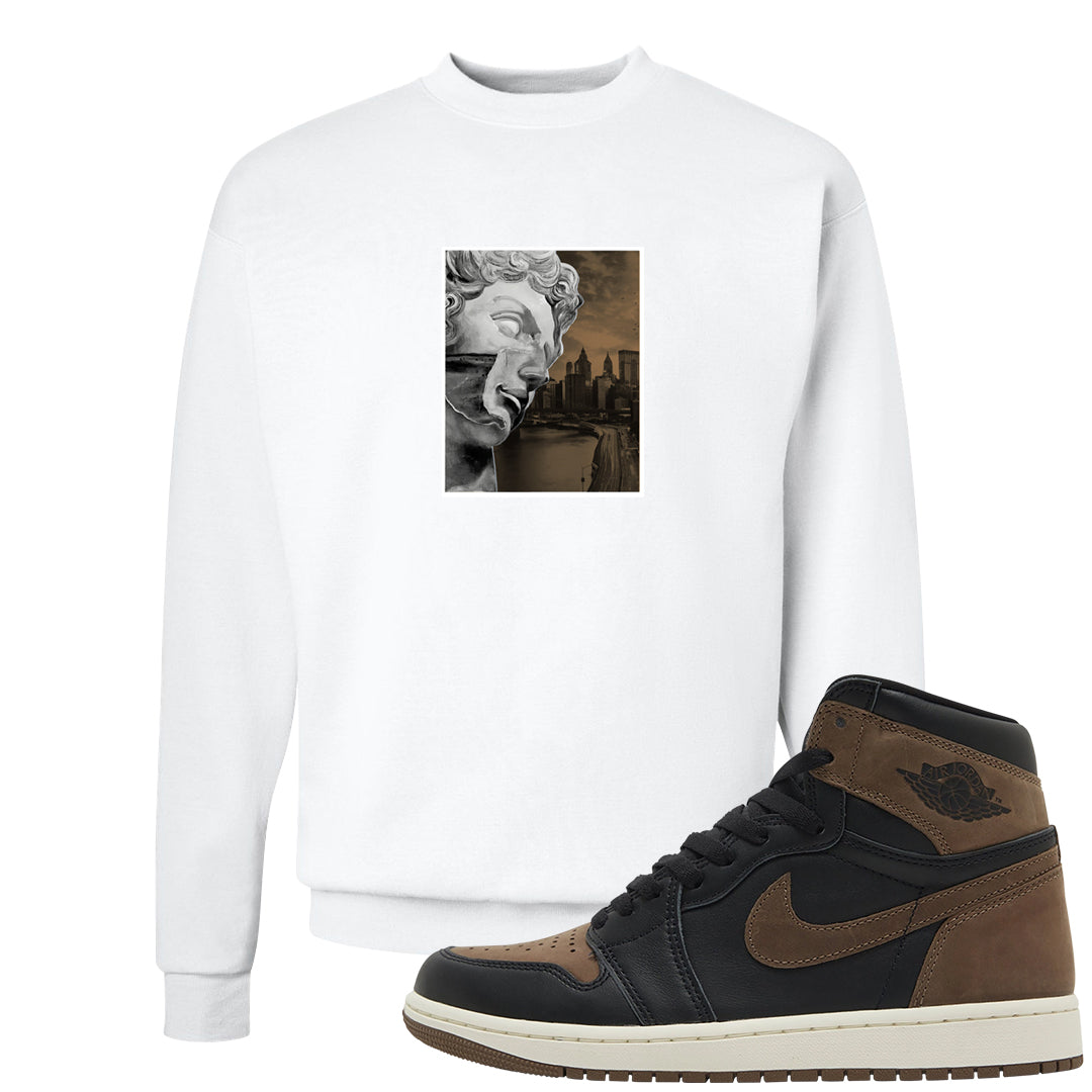 Dark Brown Retro High 1s Crewneck Sweatshirt | Miguel, White