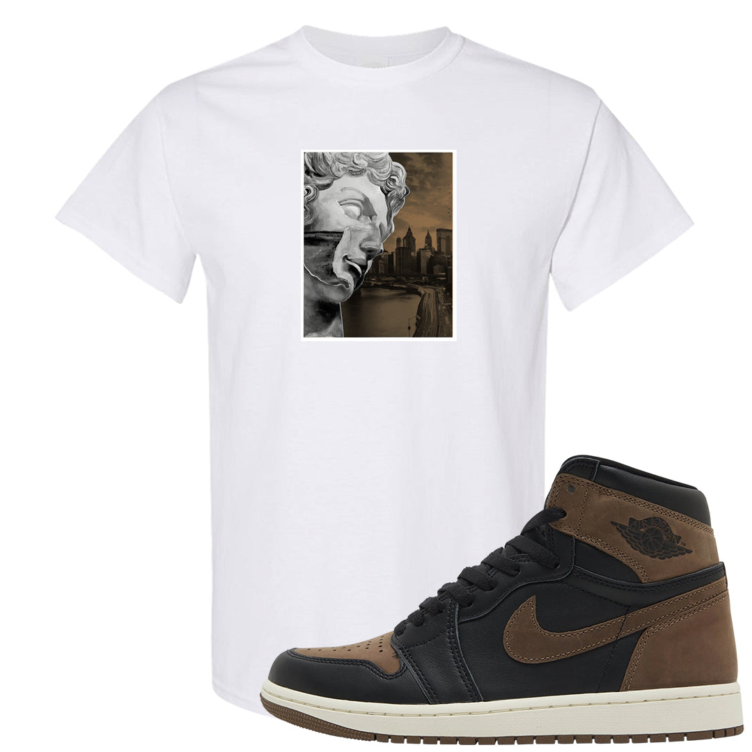 Dark Brown Retro High 1s T Shirt | Miguel, White