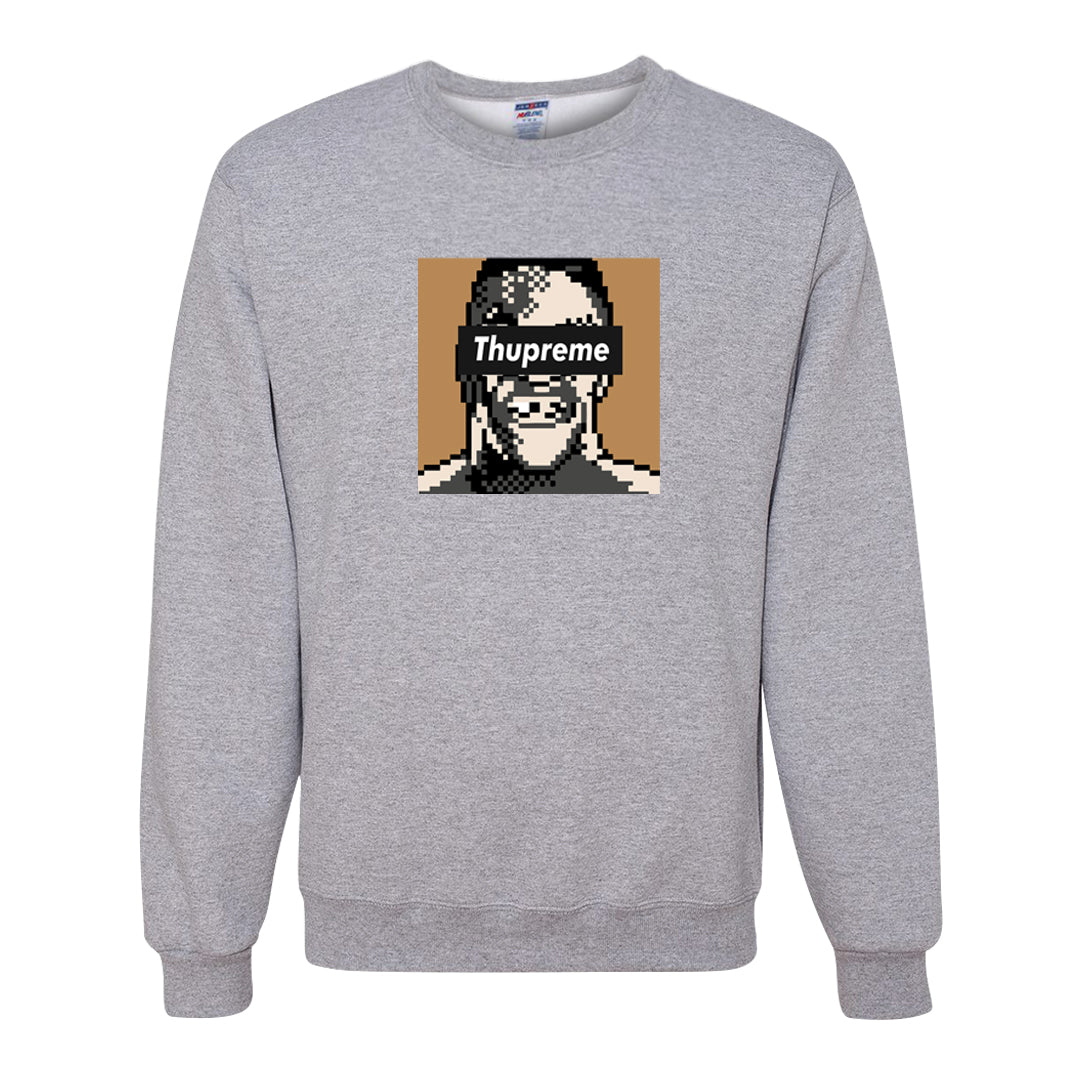 Retro High Praline 1s Crewneck Sweatshirt | Thupreme, Ash