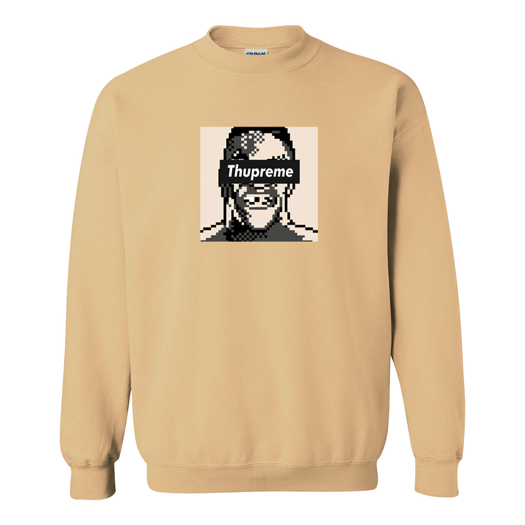 Retro High Praline 1s Crewneck Sweatshirt | Thupreme, Old Gold
