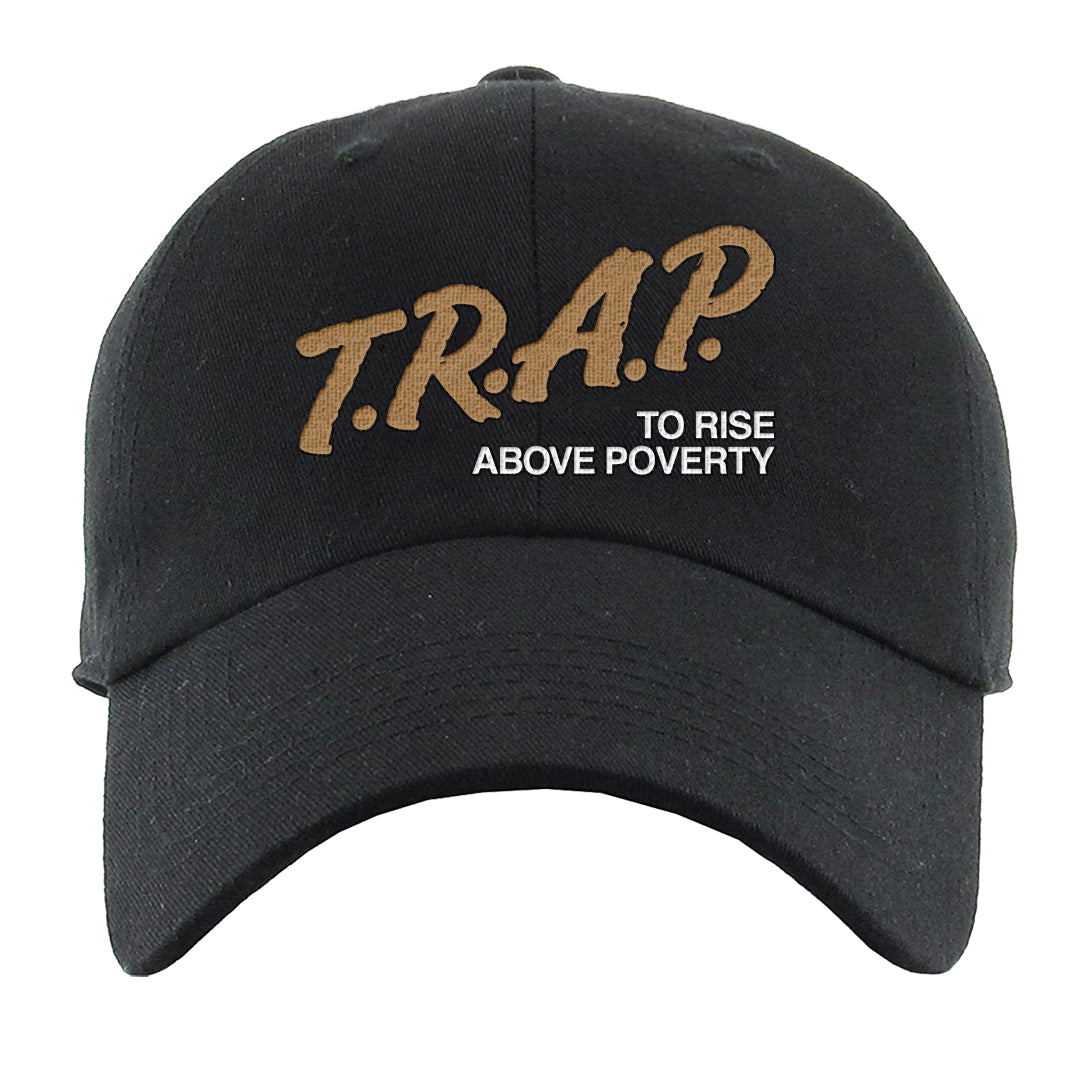 Retro High Praline 1s Dad Hat | Trap To Rise Above Poverty, Black