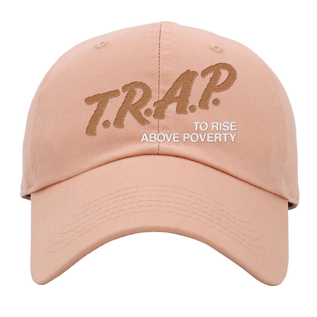 Retro High Praline 1s Dad Hat | Trap To Rise Above Poverty, Peach