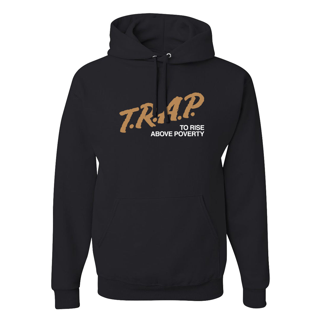 Retro High Praline 1s Hoodie | Trap To Rise Above Poverty, Black