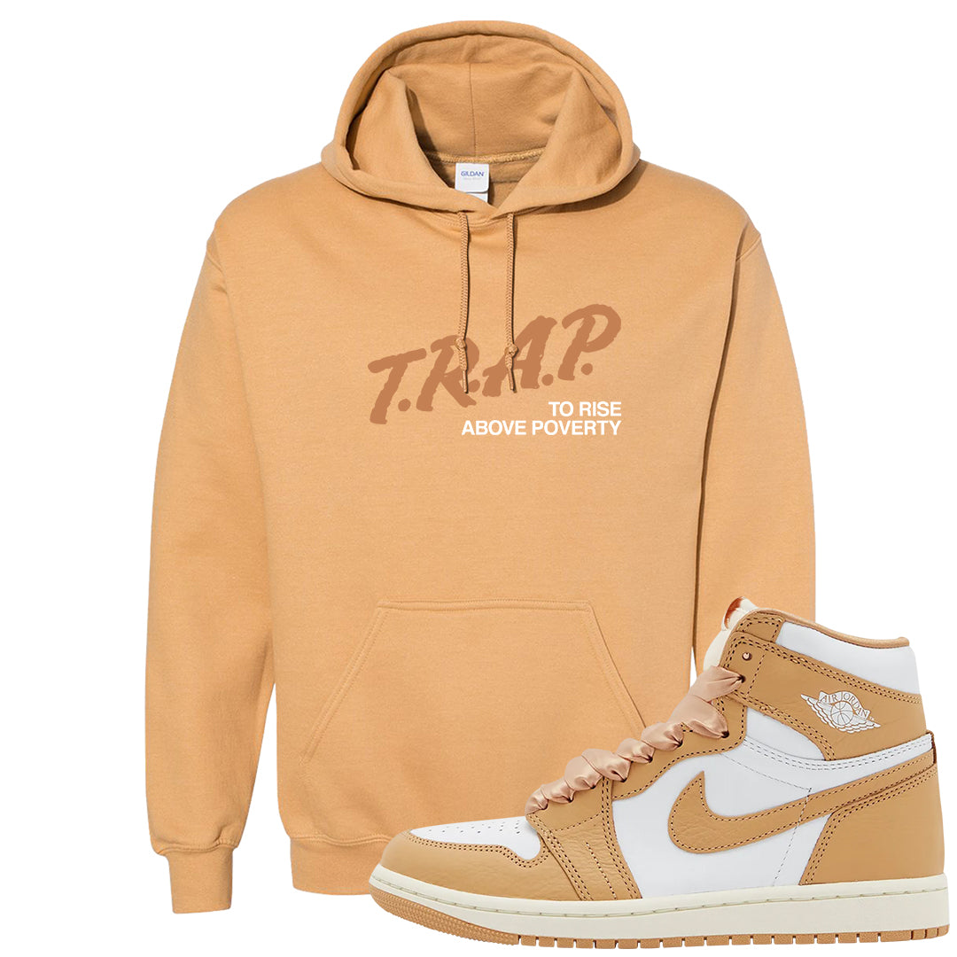 Retro High Praline 1s Hoodie | Trap To Rise Above Poverty, Old Gold