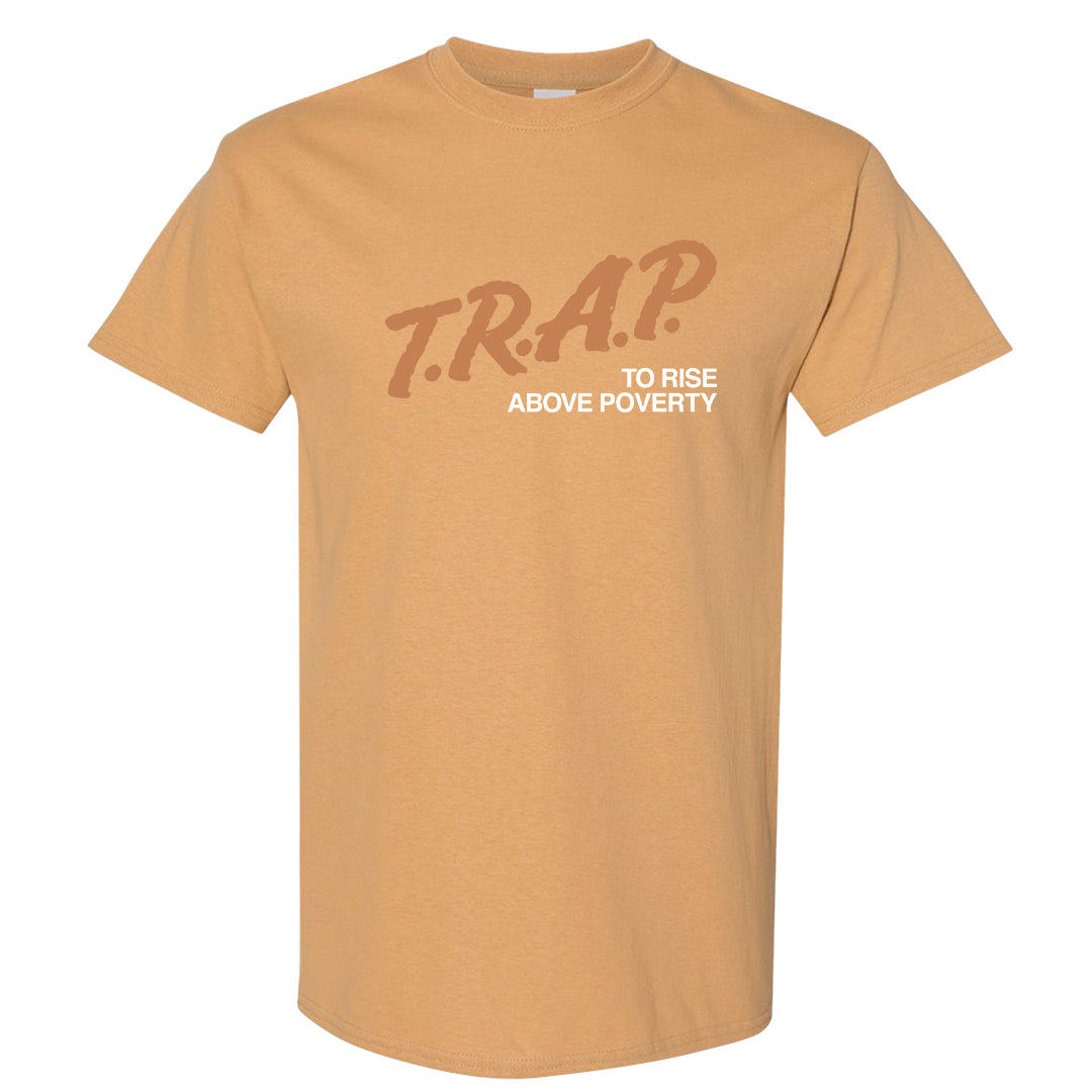 Retro High Praline 1s T Shirt | Trap To Rise Above Poverty, Old Gold