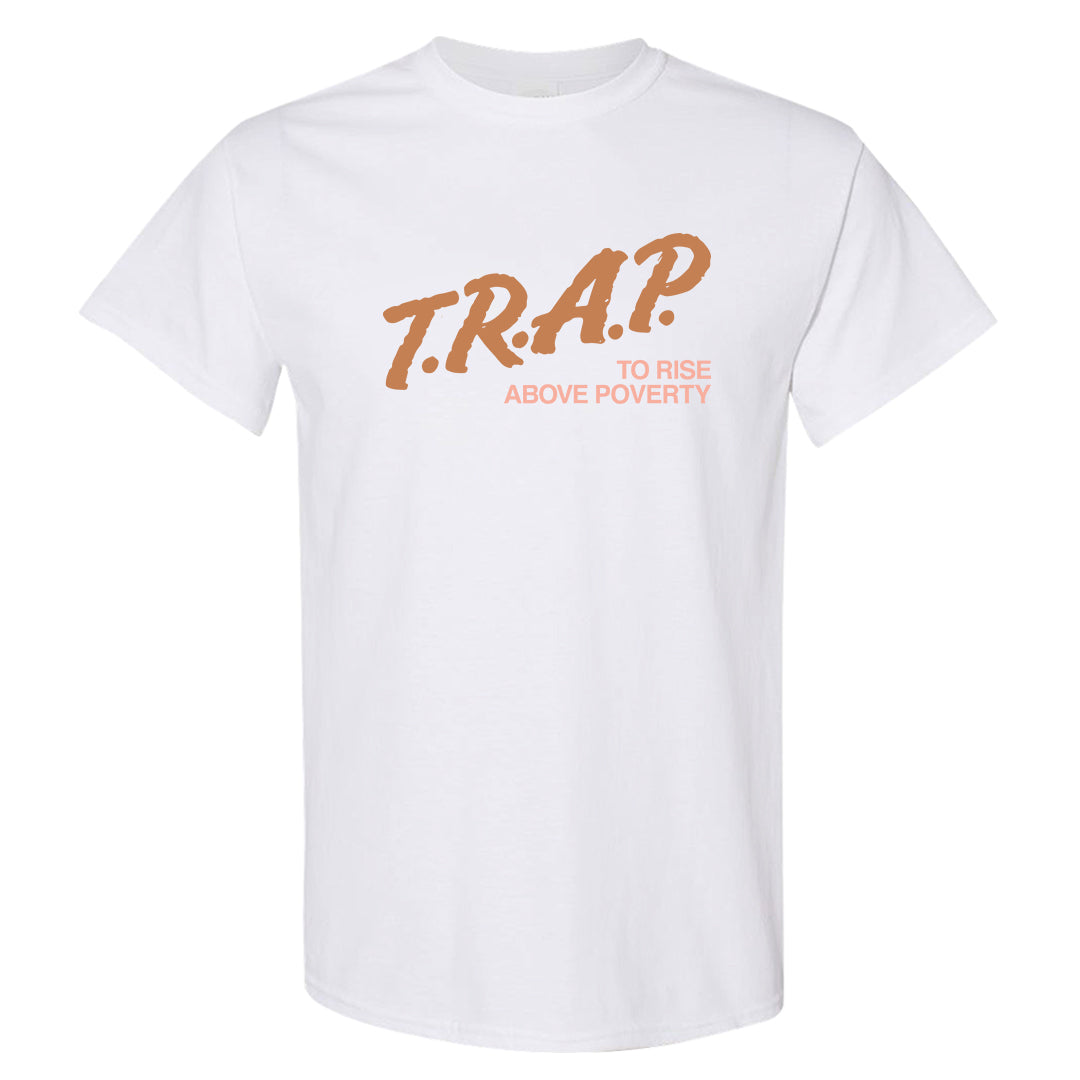 Retro High Praline 1s T Shirt | Trap To Rise Above Poverty, White