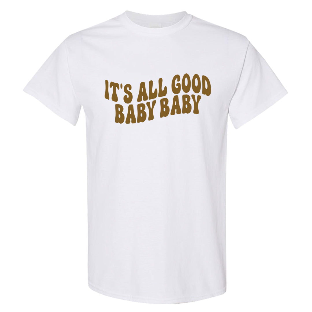 Metallic Gold Retro 1s T Shirt | All Good Baby, White