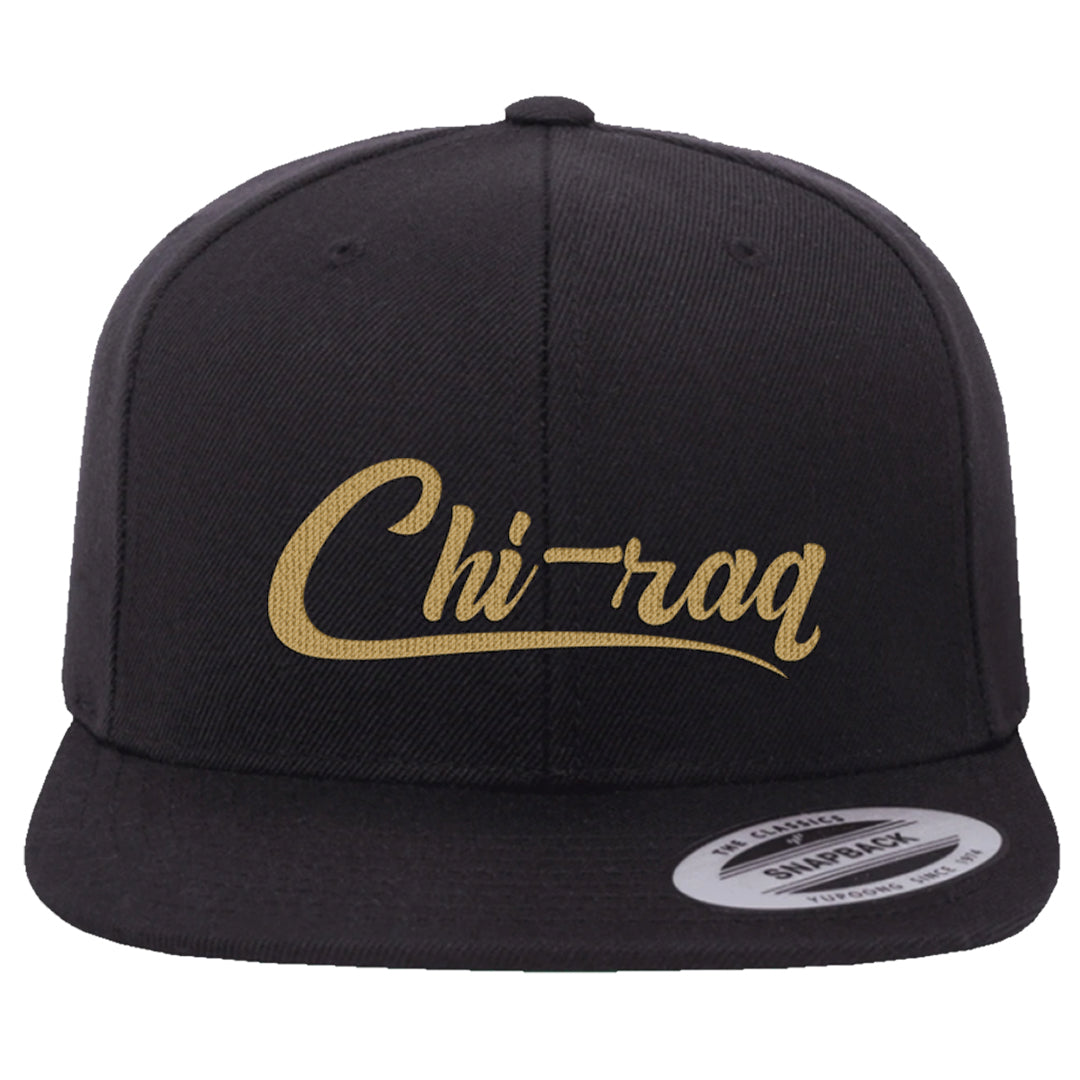 Metallic Gold Retro 1s Snapback Hat | Chiraq, Black