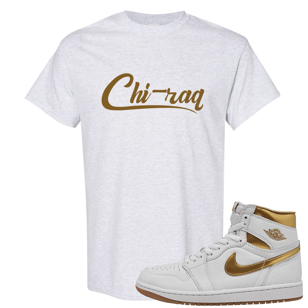 Metallic Gold Retro 1s T Shirt | Chiraq, Ash
