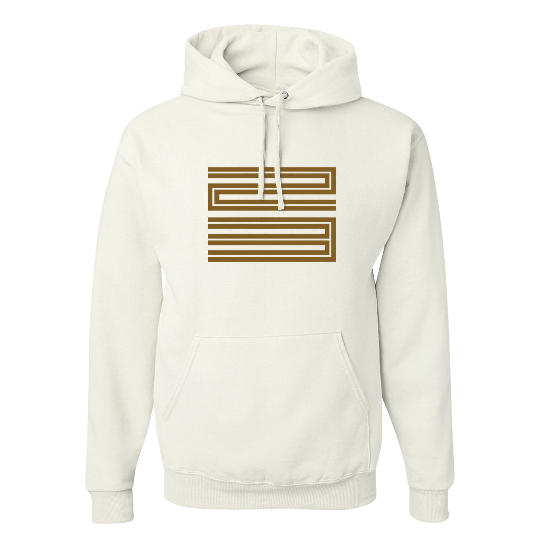 Metallic Gold Retro 1s Hoodie | Double Line 23, White