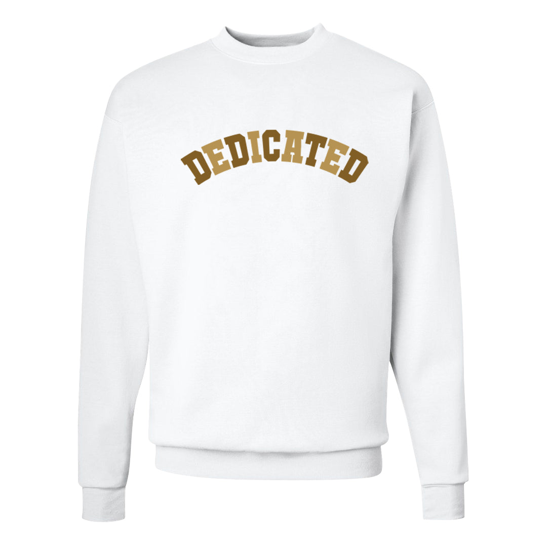 Metallic Gold Retro 1s Crewneck Sweatshirt | Dedicated, White