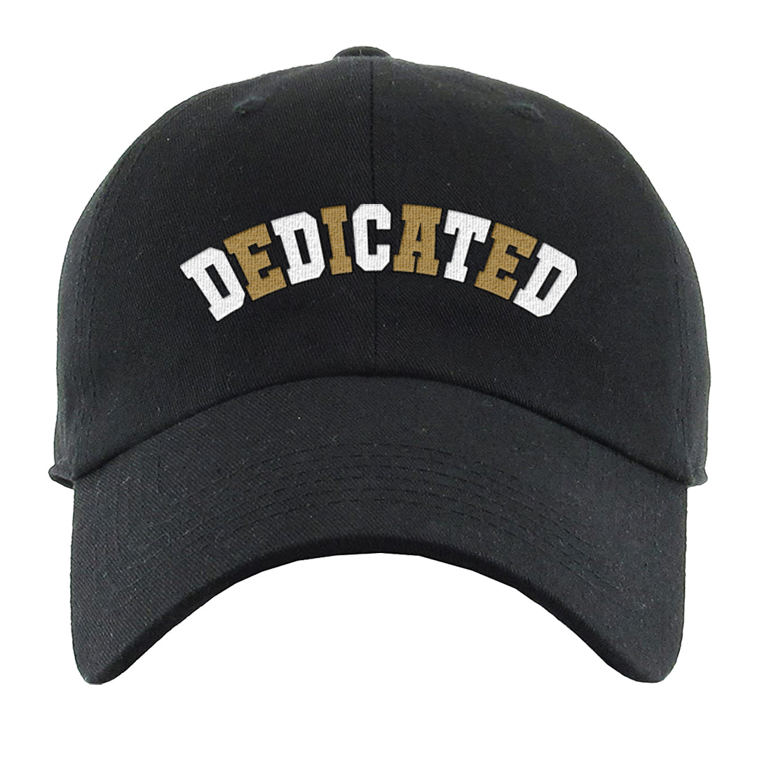 Metallic Gold Retro 1s Dad Hat | Dedicated, Black
