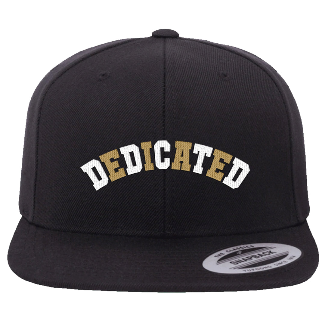 Metallic Gold Retro 1s Snapback Hat | Dedicated, Black