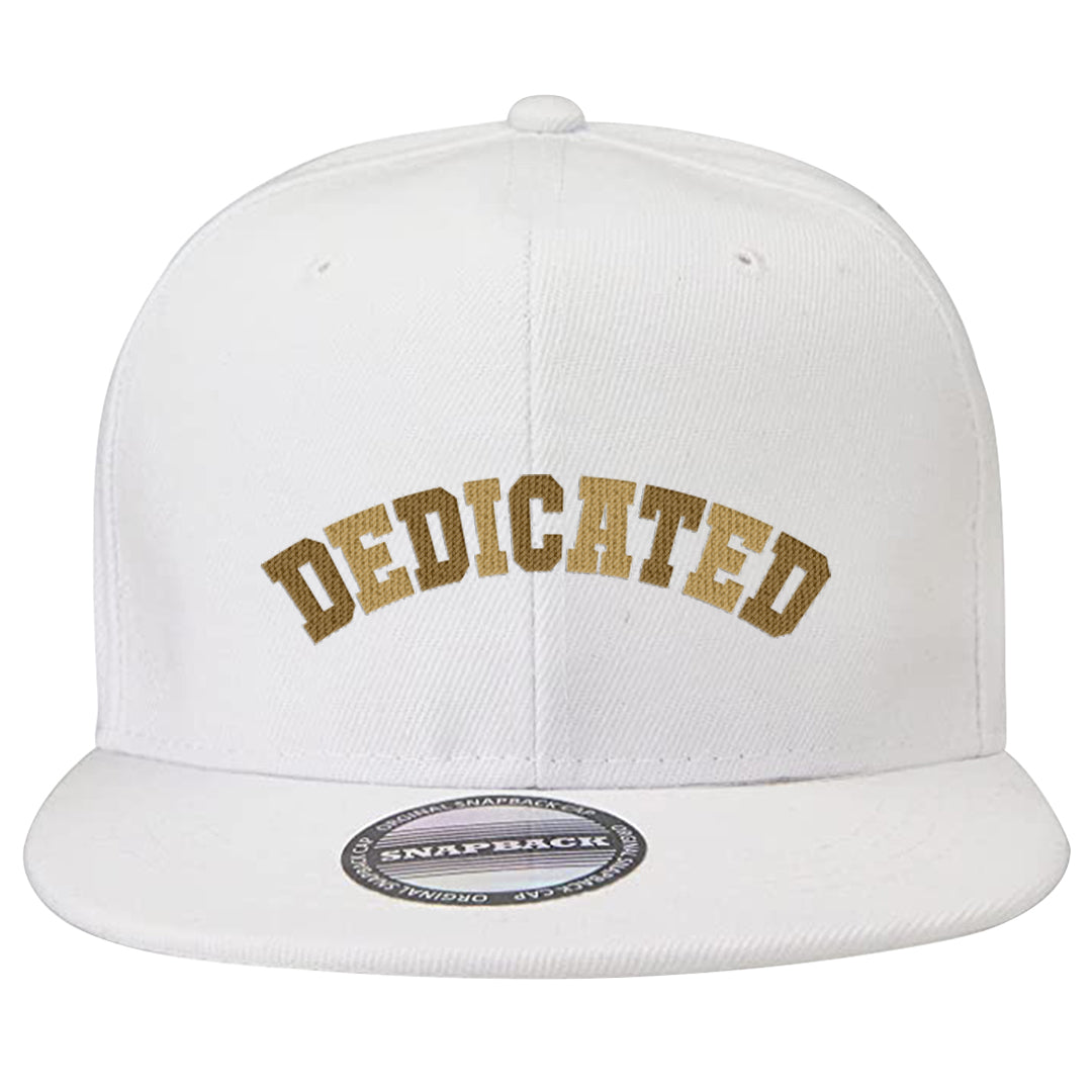 Metallic Gold Retro 1s Snapback Hat | Dedicated, White