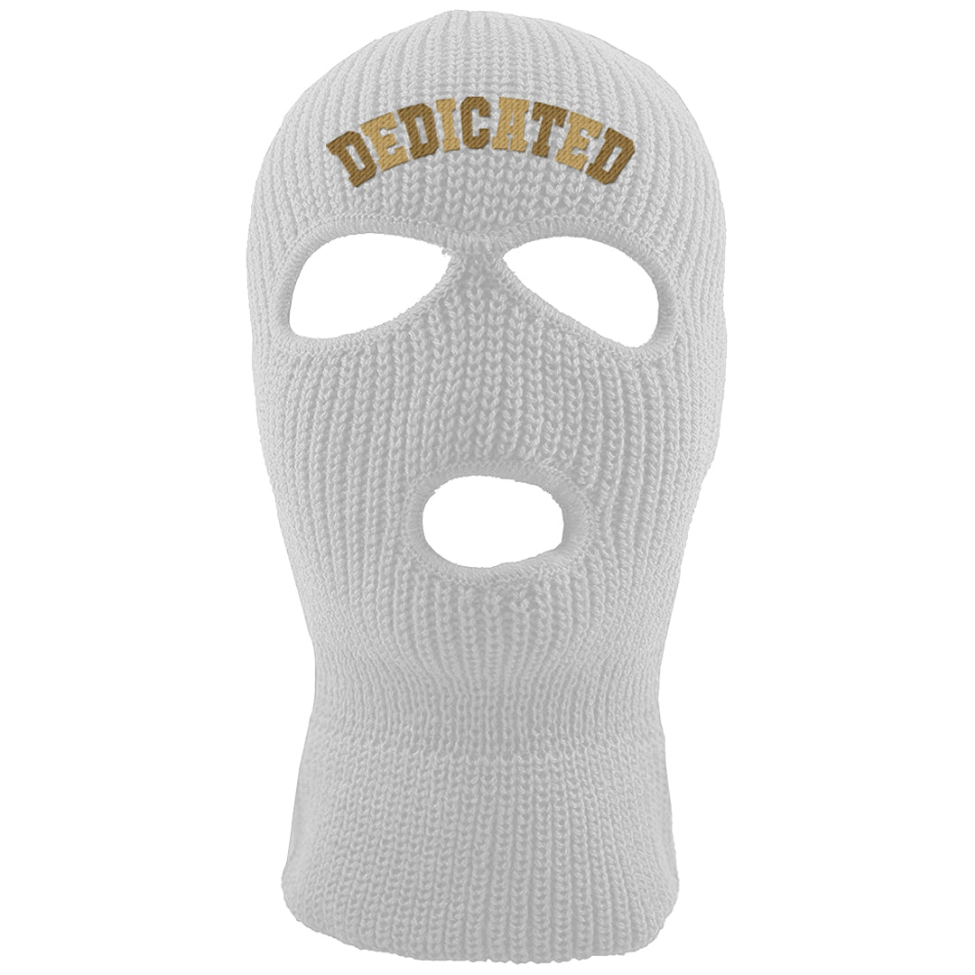 Metallic Gold Retro 1s Ski Mask | Dedicated, White