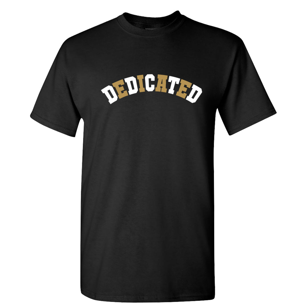 Metallic Gold Retro 1s T Shirt | Dedicated, Black