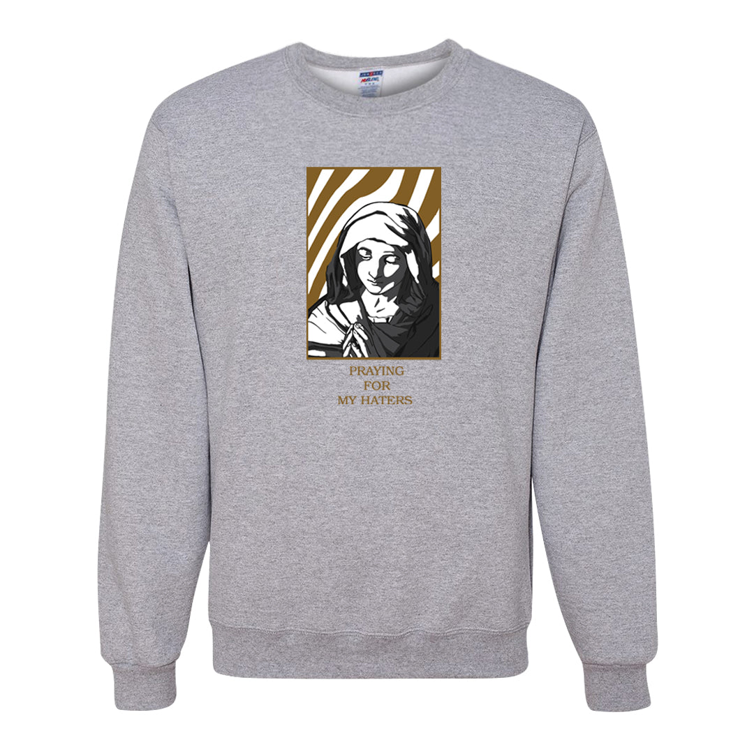 Metallic Gold Retro 1s Crewneck Sweatshirt | God Told Me, Ash