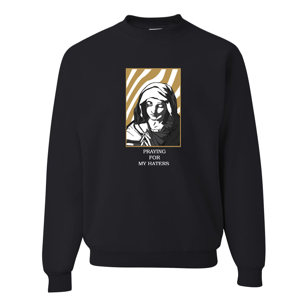 Metallic Gold Retro 1s Crewneck Sweatshirt | God Told Me, Black