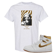 Metallic Gold Retro 1s T Shirt | God Told Me, Ash