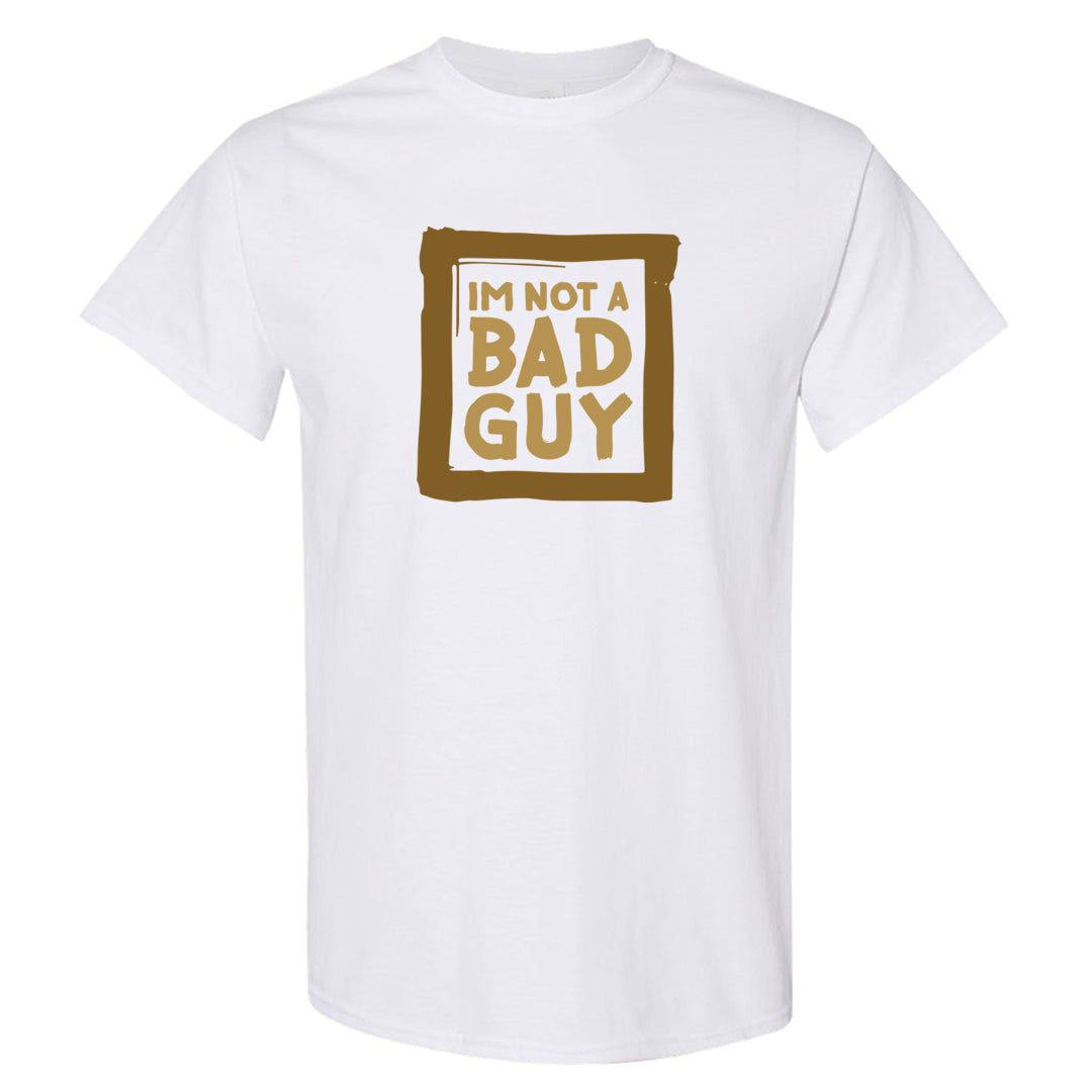 Metallic Gold Retro 1s T Shirt | I'm Not A Bad Guy, White