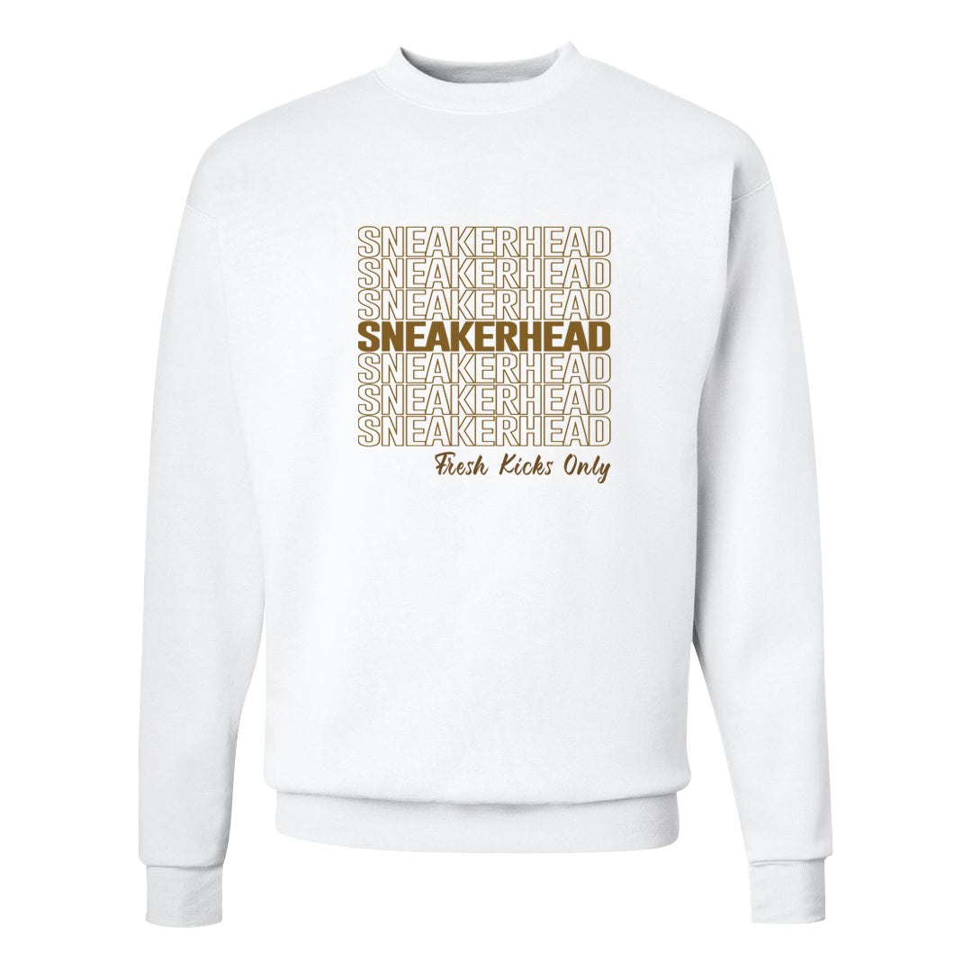 Metallic Gold Retro 1s Crewneck Sweatshirt | Thank You Sneakers, White