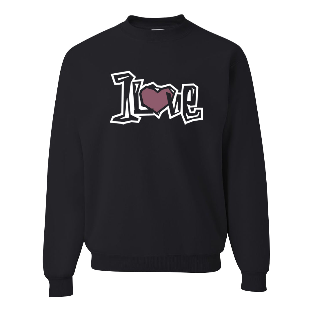 Sky J Mauve 1s Crewneck Sweatshirt | 1 Love, Black