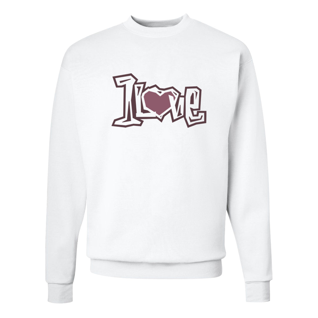 Sky J Mauve 1s Crewneck Sweatshirt | 1 Love, White