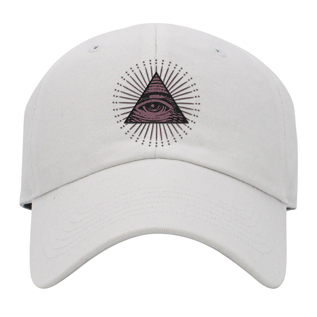 Sky J Mauve 1s Dad Hat | All Seeing Eye, White