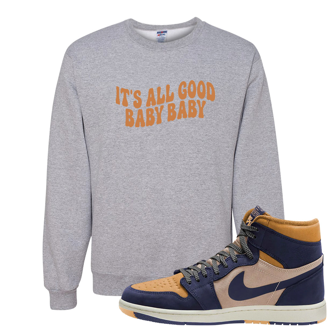 Sky J Purple 1s Crewneck Sweatshirt | All Good Baby, Ash