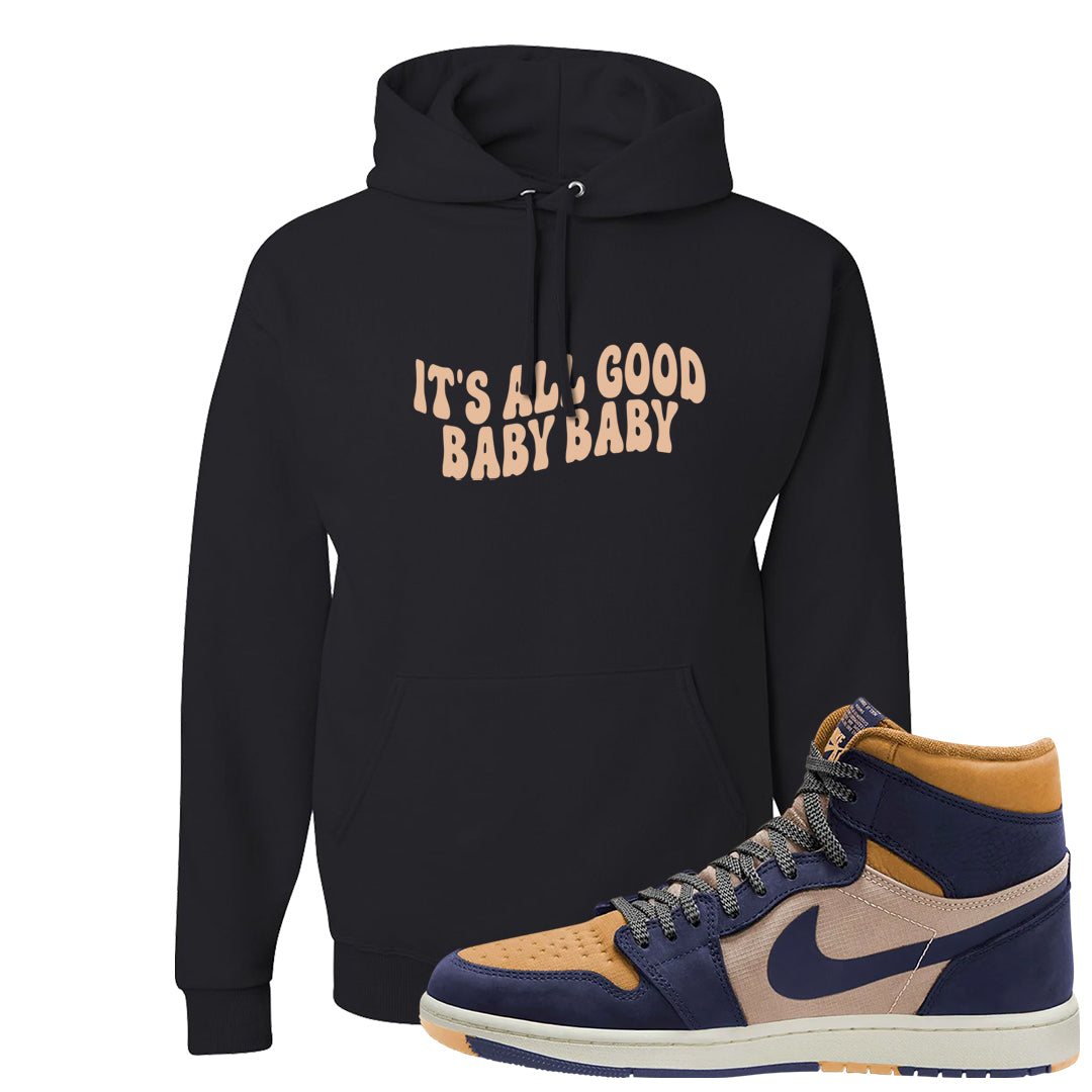 Sky J Purple 1s Hoodie | All Good Baby, Black