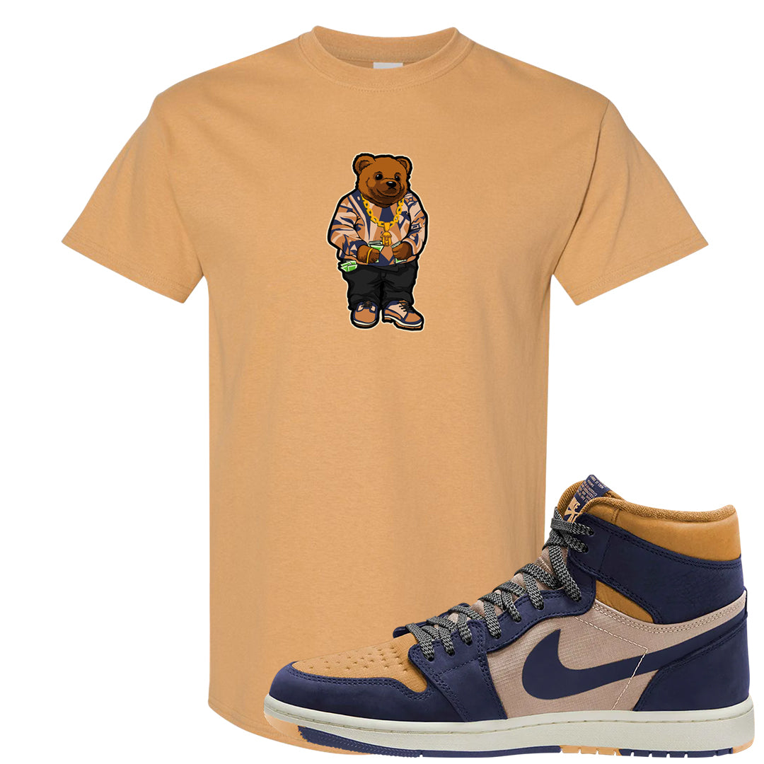 Sky J Purple 1s T Shirt | Sweater Bear, Old Gold