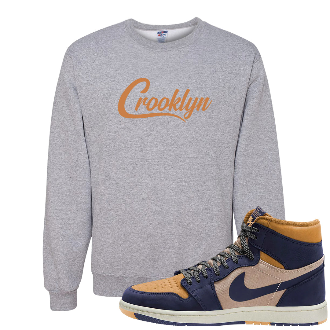 Sky J Purple 1s Crewneck Sweatshirt | Crooklyn, Ash