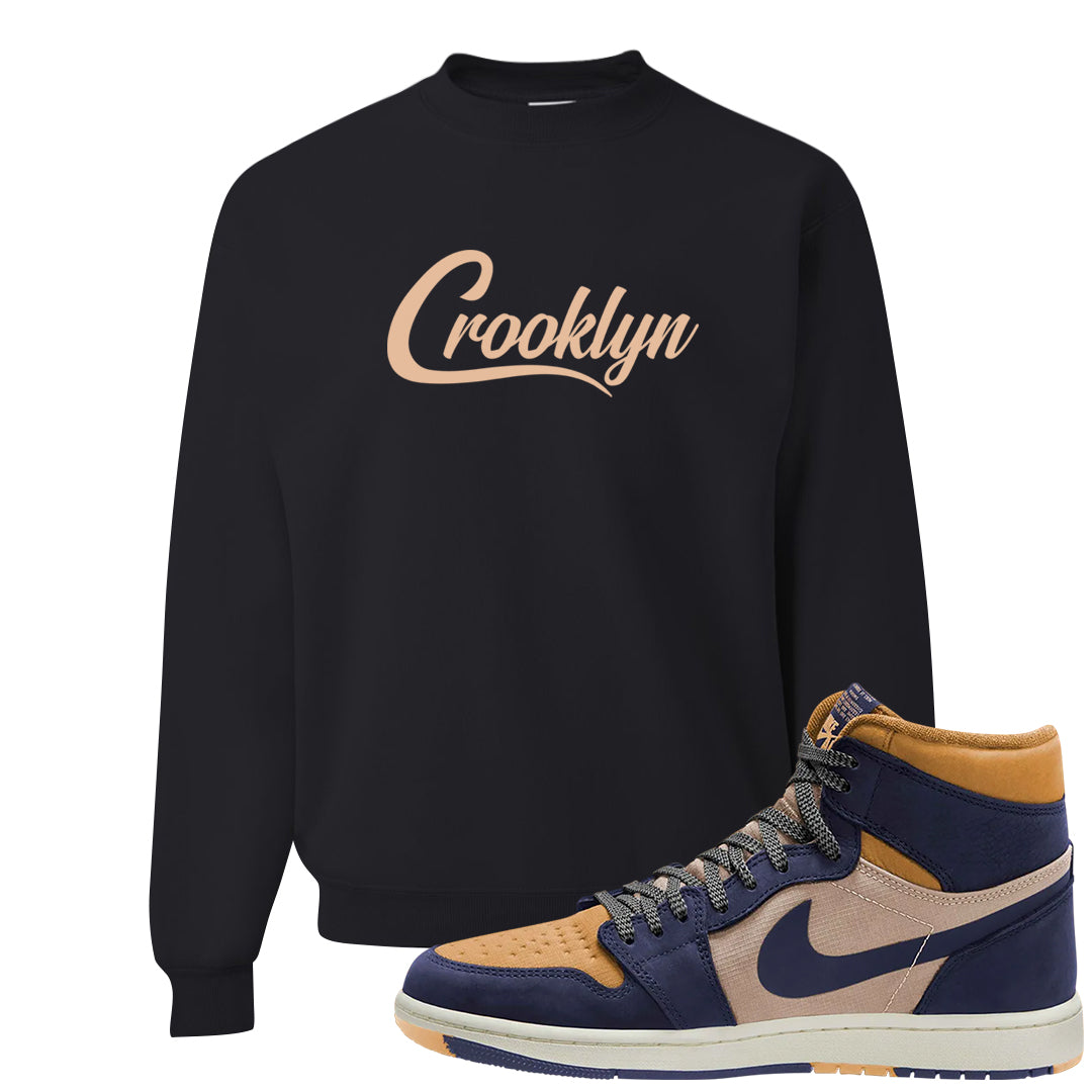 Sky J Purple 1s Crewneck Sweatshirt | Crooklyn, Black