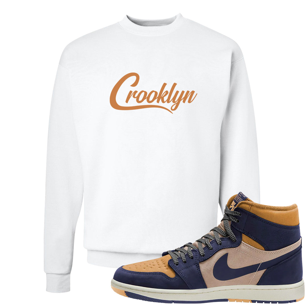 Sky J Purple 1s Crewneck Sweatshirt | Crooklyn, White