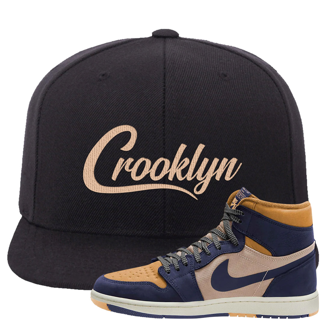 Sky J Purple 1s Snapback Hat | Crooklyn, Black