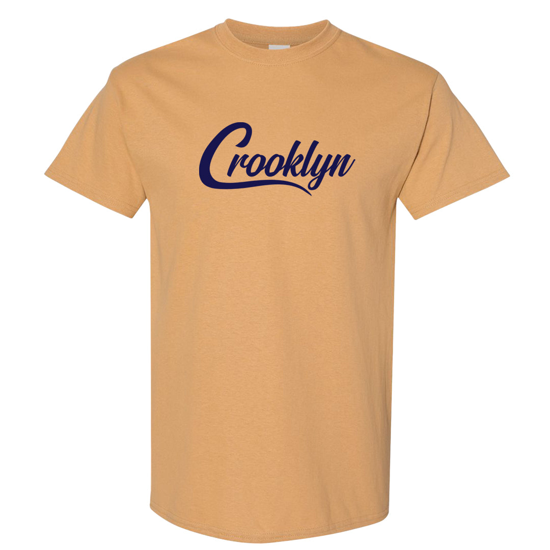 Sky J Purple 1s T Shirt | Crooklyn, Old Gold