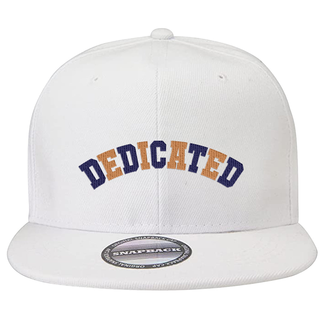 Sky J Purple 1s Snapback Hat | Dedicated, White