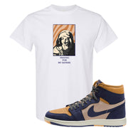 Sky J Purple 1s T Shirt | God Told Me, White