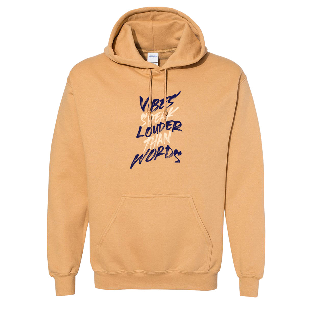 Sky J Purple 1s Hoodie | Vibes Speak Louder Than Words, Old Gold