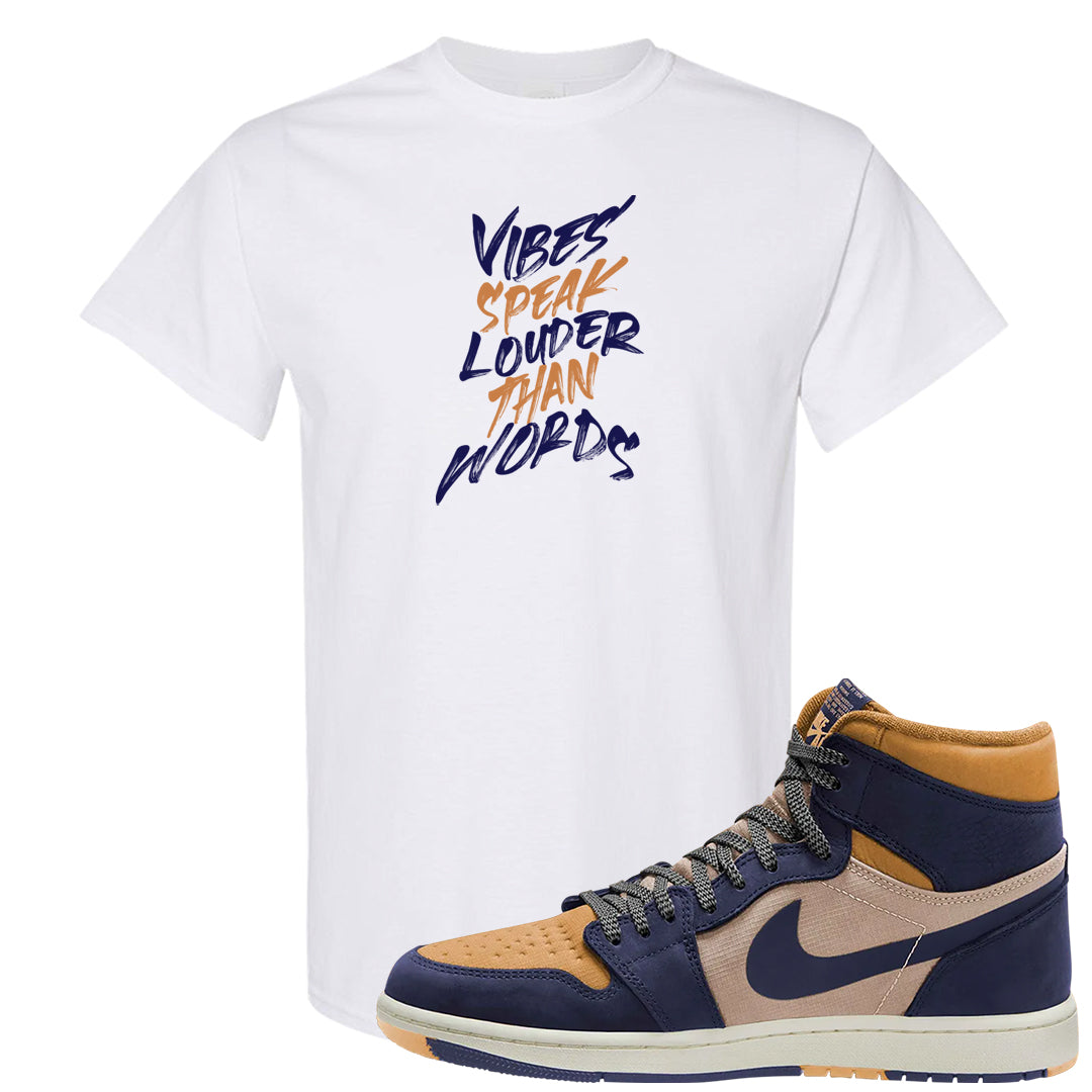 Sky J Purple 1s T Shirt | Vibes Speak Louder Than Words, White