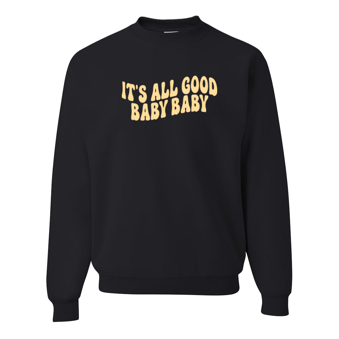 Vibrations of Naija 1s Crewneck Sweatshirt | All Good Baby, Black