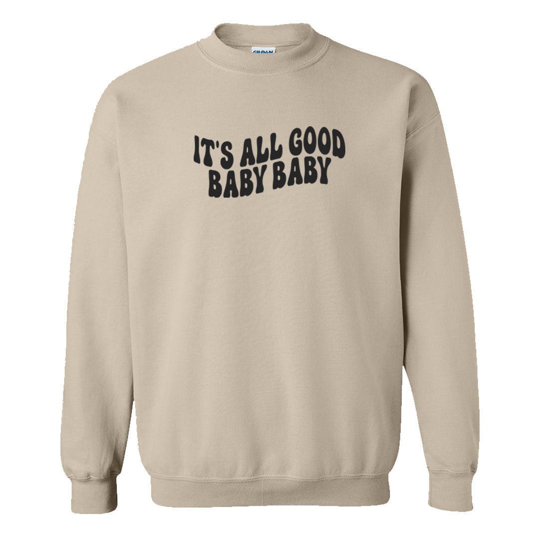 Vibrations of Naija 1s Crewneck Sweatshirt | All Good Baby, Sand