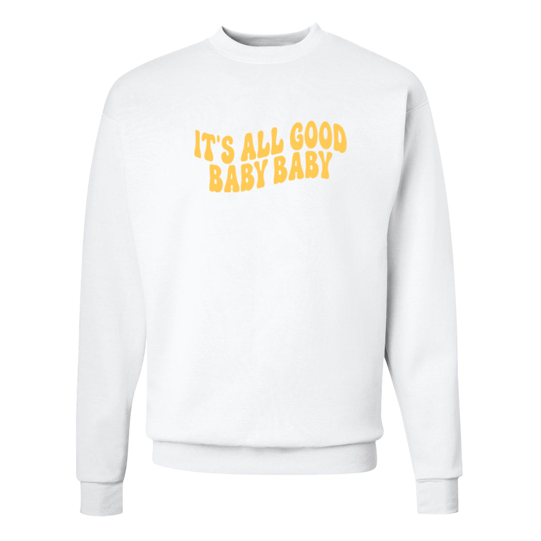 Vibrations of Naija 1s Crewneck Sweatshirt | All Good Baby, White