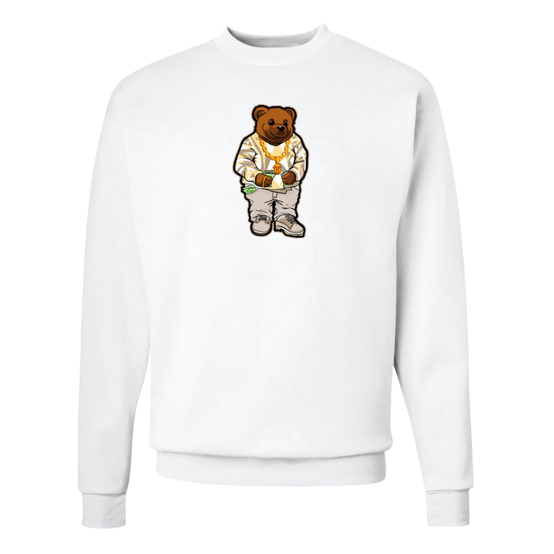 Vibrations of Naija 1s Crewneck Sweatshirt | Sweater Bear, White
