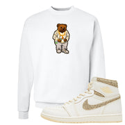 Vibrations of Naija 1s Crewneck Sweatshirt | Sweater Bear, White
