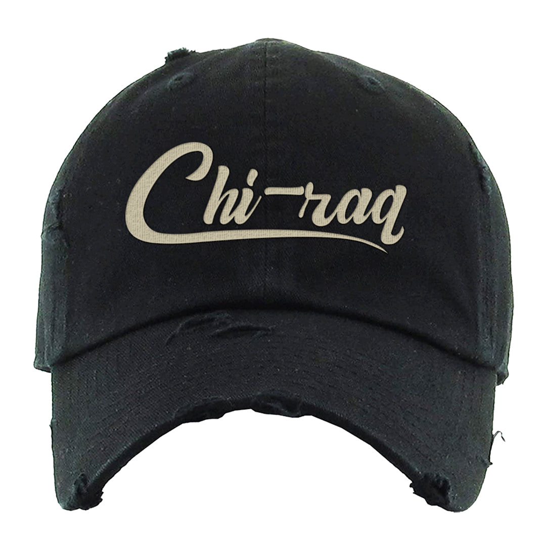 Vibrations of Naija 1s Distressed Dad Hat | Chiraq, Black